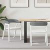 vidaXL Eettafelstoelen 2 pcs Wit 54 x 57 x 73 cm Massief Rubberhout