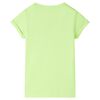 Kindershirt 92 neongeel