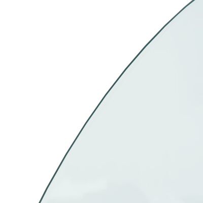 vidaXL Glasplaat voor open haard halfrond 1200x600 mm