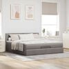 vidaXL Ottoman bed met matras 180x200cm stof taupe