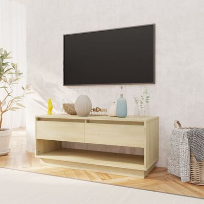 vidaXL Tv-meubel 102x41x44 cm spaanplaat sonoma eikenkleurig