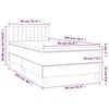 vidaXL Boxspring met matras en LED fluweel zwart 90x200 cm
