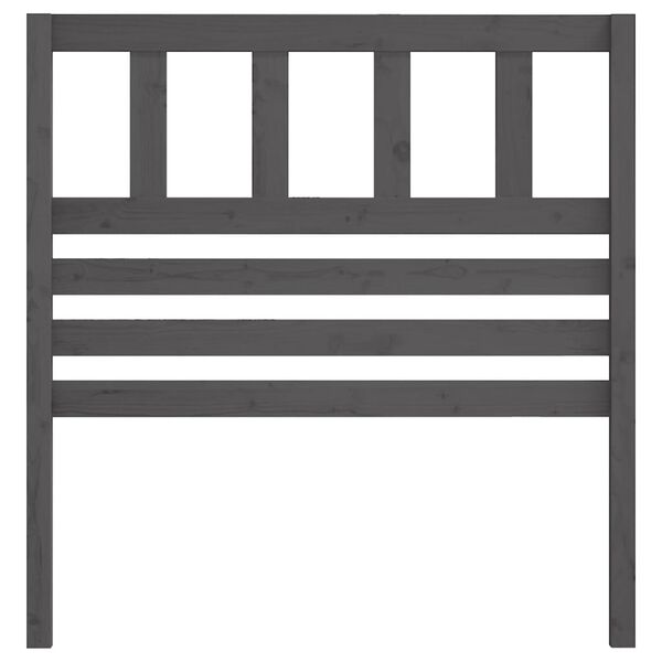 vidaXL Hoofdbord 96x4x100 cm massief grenenhout grijs