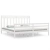 vidaXL Bedframe massief hout wit 200x200 cm
