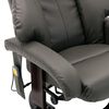 vidaXL Massagestoel verstelbaar kunstleer grijs