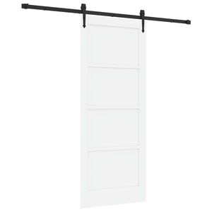 vidaXL Schuifdeur ORKDAL Wit 83 x 202 cm Massief grenenhout