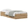 vidaXL Bedframe met lade Artisan Eiken 90 x 200 cm Bewerkt hout