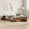 vidaXL Bedframe met lade met opslag Oud Hout 120 x 200 cm Bewerkt hout