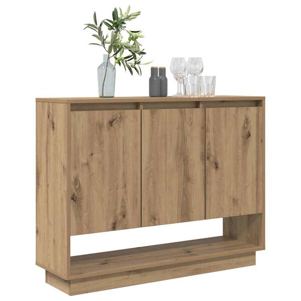 vidaXL Dressoir Artisan Eiken 97 x 29 x 75 cm Bewerkt hout