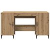vidaXL Bureau Ambachtelijk eiken 140 x 50 x 75 cm Bewerkt hout