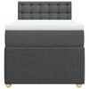 vidaXL Boxspring met matras stof donkergrijs 90x190 cm