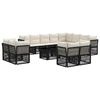 vidaXL Tuinbankenset 13 st poly rattan