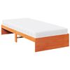 vidaXL Bedbank met matras wasbruin 100x200 cm massief grenenhout