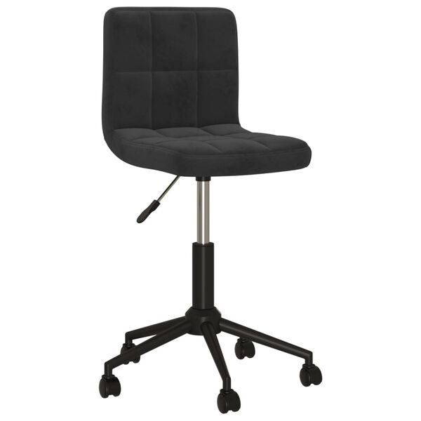 vidaXL Eetkamerstoelen 6 st draaibaar fluweel zwart