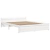 vidaXL Bedframe massief hout wit 140x200 cm
