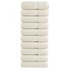 vidaXL Premium washandjes SOLUND 10 stuks cr&egrave;me 30x30 cm 600 g/m2