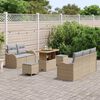 vidaXL Tuin Sofa Set met kussen met opslag 8 pcs Beige en Licht Grijs