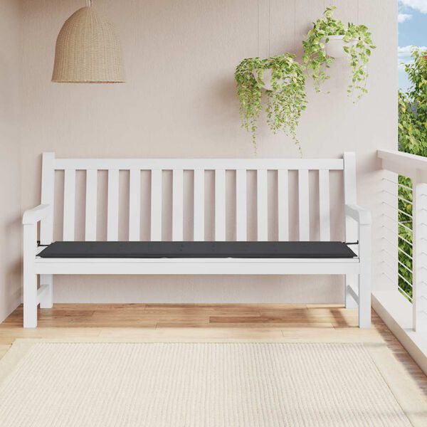 vidaXL Tuinbankkussen 200x50x4 cm oxford stof antracietkleurig