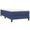 vidaXL Boxspring met matras stof blauw 90x200 cm