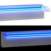 vidaXL Watervaloverlaat met RGB LED's 90 cm roestvrij staal