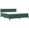 vidaXL LED Box Spring Bed met matras Donkergroen 180 x 200 cm Fluweel