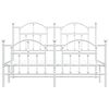 vidaXL Bedframe met hoofd- en voeteneinde metaal wit 140x200 cm
