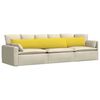 vidaXL Sofa Kussens 2 stuks Lichtgeel 200 x 40 cm Stof