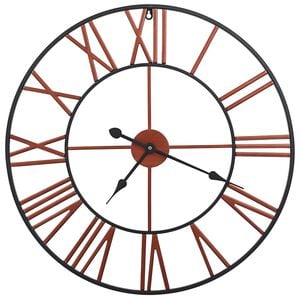 vidaXL Wandklok 58 cm metaal rood