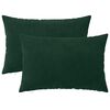 vidaXL Kussensloop 2 pcs HEERLEN Donkergroen 30 x 50 cm Fluweel