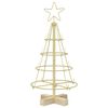 vidaXL Kerst Cone Boom KUOPIO 60 cm Staal Goud