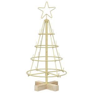 vidaXL Kerst Cone Boom KUOPIO 60 cm Staal Goud