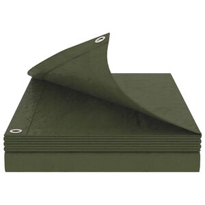 vidaXL Zeil met Oogjes Groen 2 x 3 m 90 gsm PE