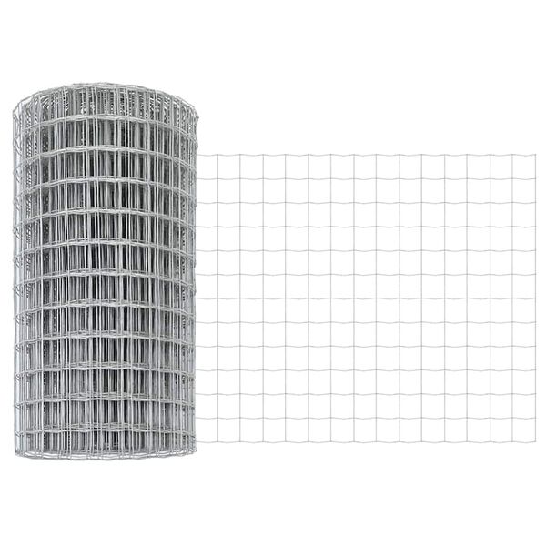 vidaXL Euro Hek Zilver 0.6 x 10 m Warmverzinkt ijzer