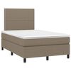 vidaXL Boxspring met matras stof taupe 120x200 cm