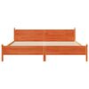 vidaXL Bedframe zonder matras massief grenenhout wasbruin 200x200 cm