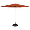 vidaXL Tuinparasol met Basis 300 x 300 cm Polyester Rechthoekig