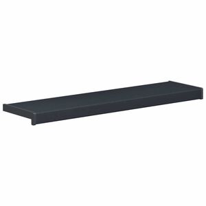 vidaXL Raamsokkel Antraciet met houten nerf 100 x 20 x 4,5 cm PVC