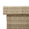 vidaXL Tuinbox met wielen 160x55x75 cm poly rattan beige