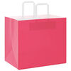 vidaXL Papieren zakken 50 st met hengsels 32x22x28 cm roze