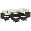 vidaXL Tuin Sofa Set 10 pcs Zwart poly rattan