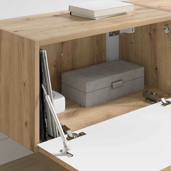 vidaXL TV Wandkast 2 pcs Ambachtelijk eiken 60 x 31 x 29,5 cm