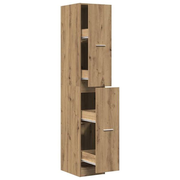 vidaXL Apothekerskast 30x41x174,5 cm bewerkt hout artisanaal eiken