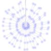 vidaXL Kerstverlichting vuurwerk 2 st 140 blauwe LED's 17 cm