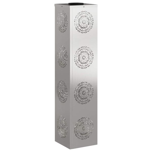 vidaXL Solar LED Pad Licht 2 pcs Zilver Roestvrij staal