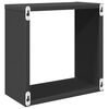 vidaXL Wandschappen kubus 6 st 30x15x30 cm grijs