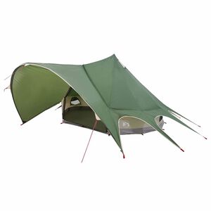vidaXL Teepee Tent 3-Person met dak Groen en Grijs 312 x 312 x 197 cm