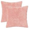 vidaXL Kussensloop 2 st HEERLEN Roze 35 x 35 cm Nep Konijnenbont