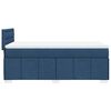 vidaXL Boxspring met matras stof blauw 90x190 cm