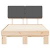 vidaXL Bedframe met Gevoerd Hoofdgedeelte Donkergrijs 120 x 200 cm