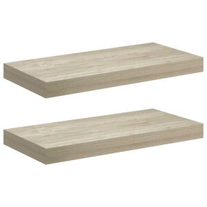 vidaXL Wandschappen zwevend 2 st 50x23x3,8 cm MDF eikenkleurig